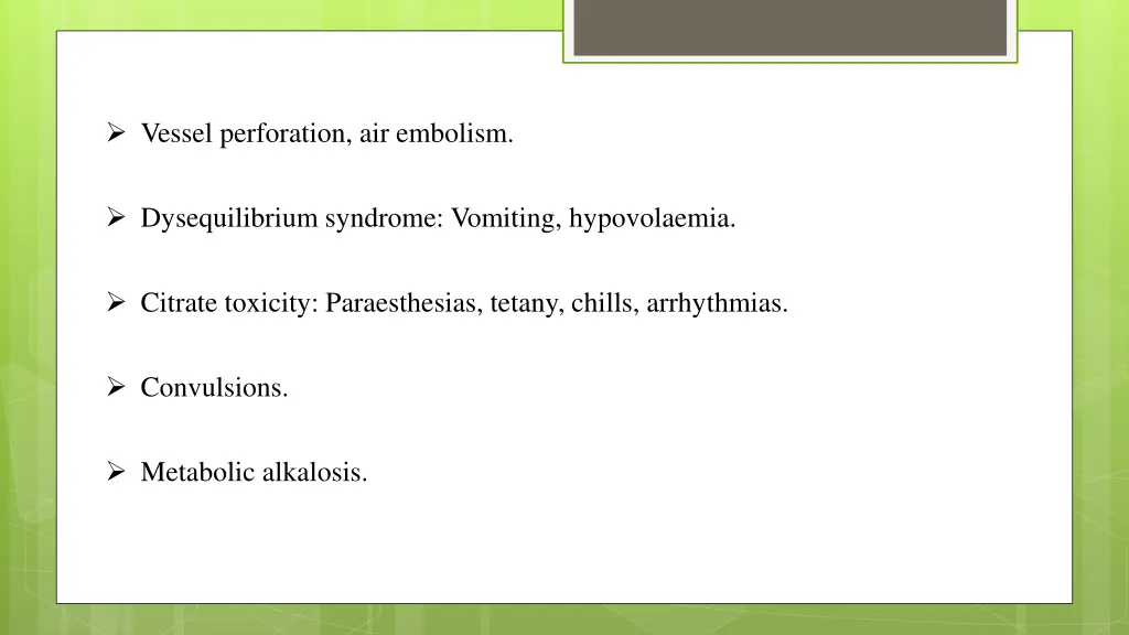 vessel perforation air embolism