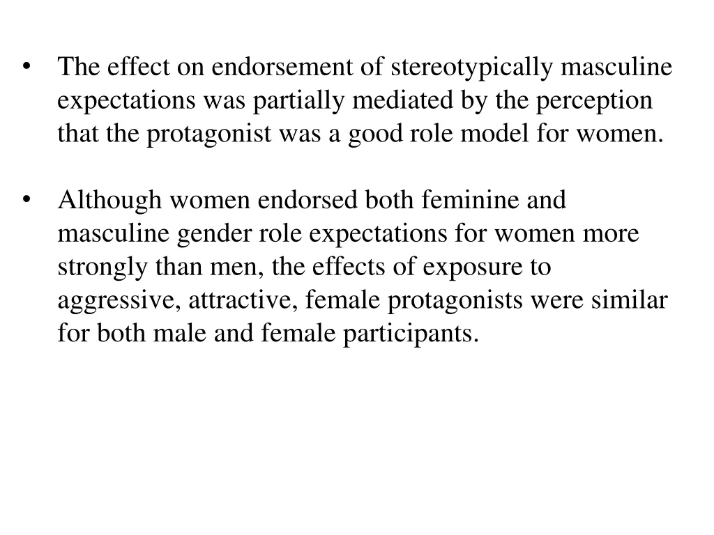 the effect on endorsement of stereotypically