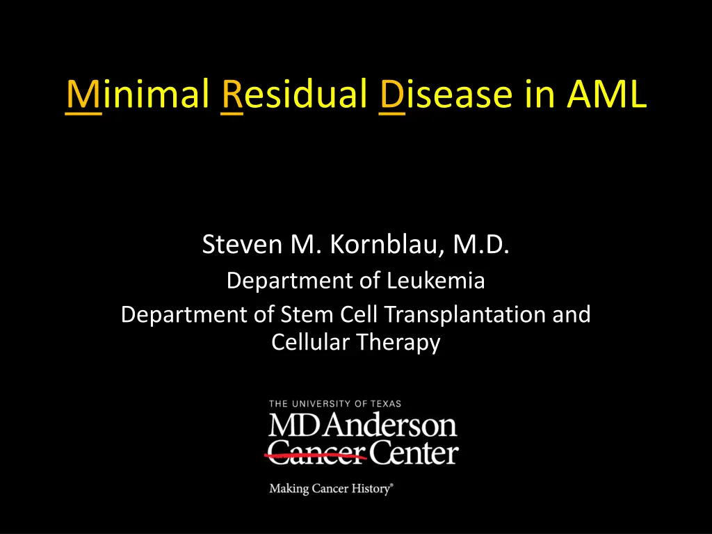 minimal residual disease in aml