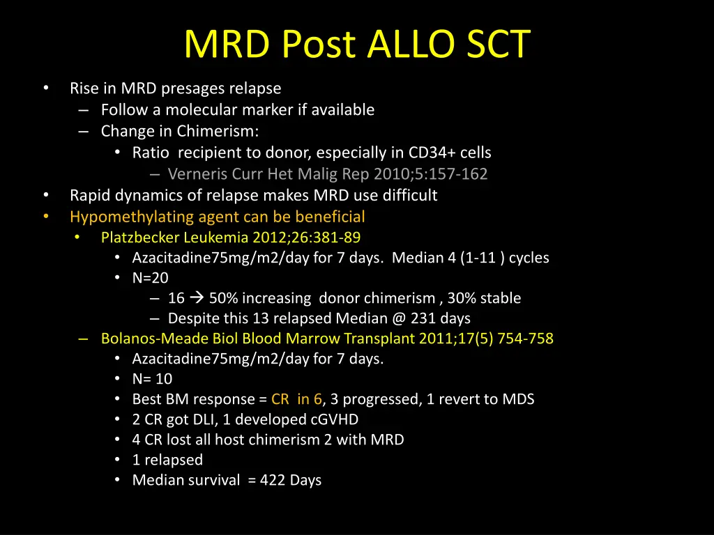 mrd post allo sct