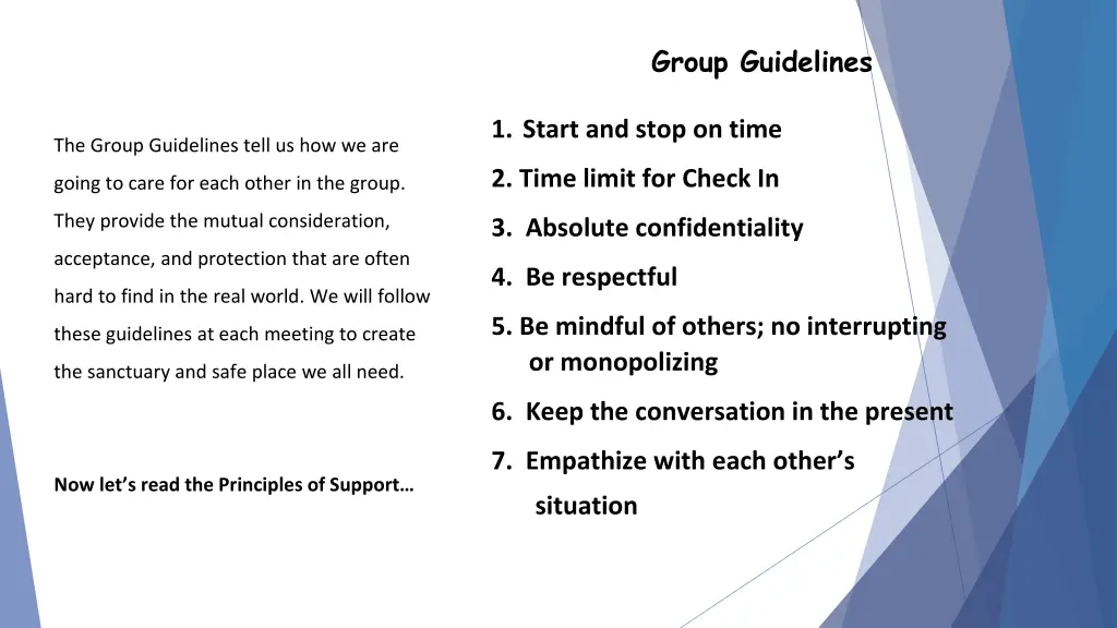 group guidelines