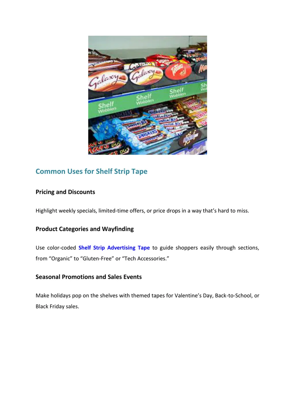 common uses for shelf strip tape