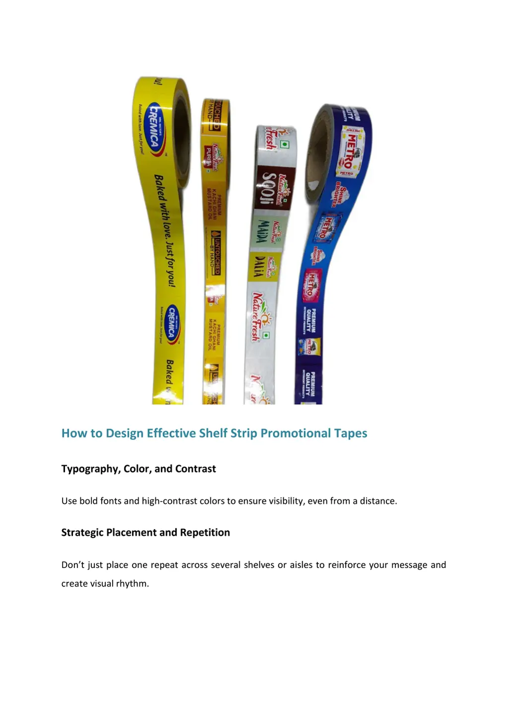 how to design effective shelf strip promotional