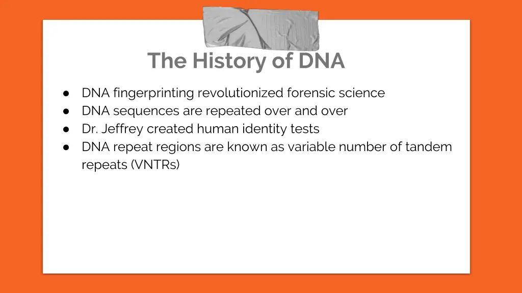the history of dna