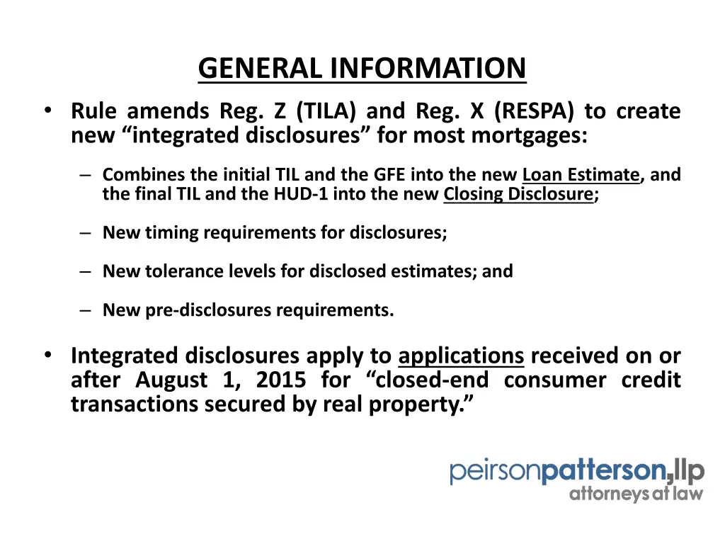 general information rule amends reg z tila