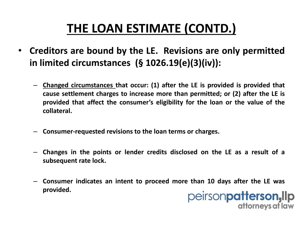 the loan estimate contd 1