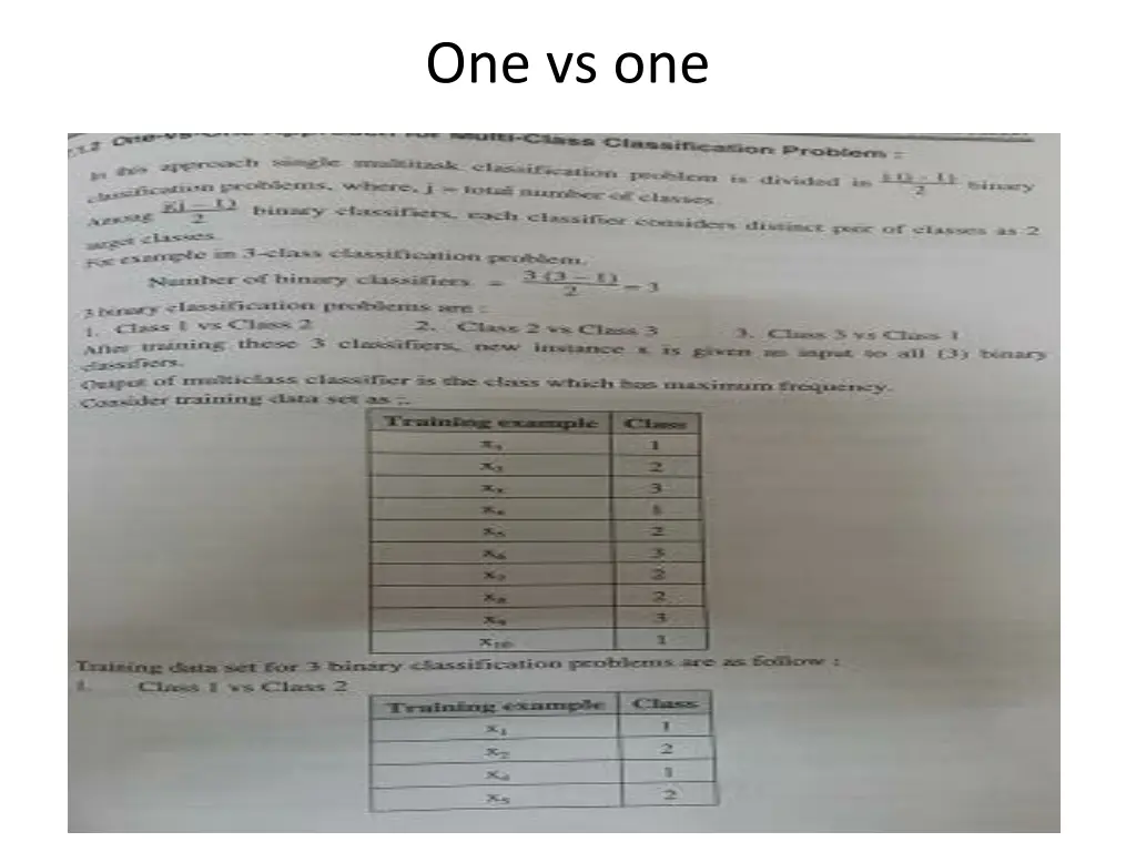 one vs one