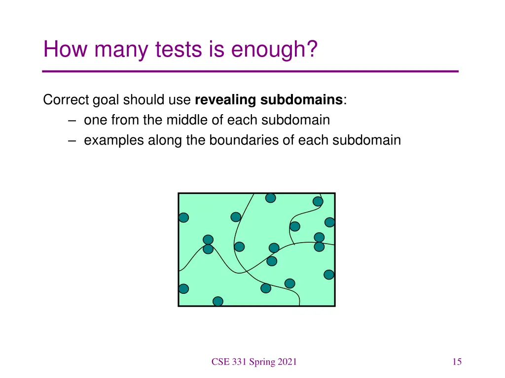 how many tests is enough