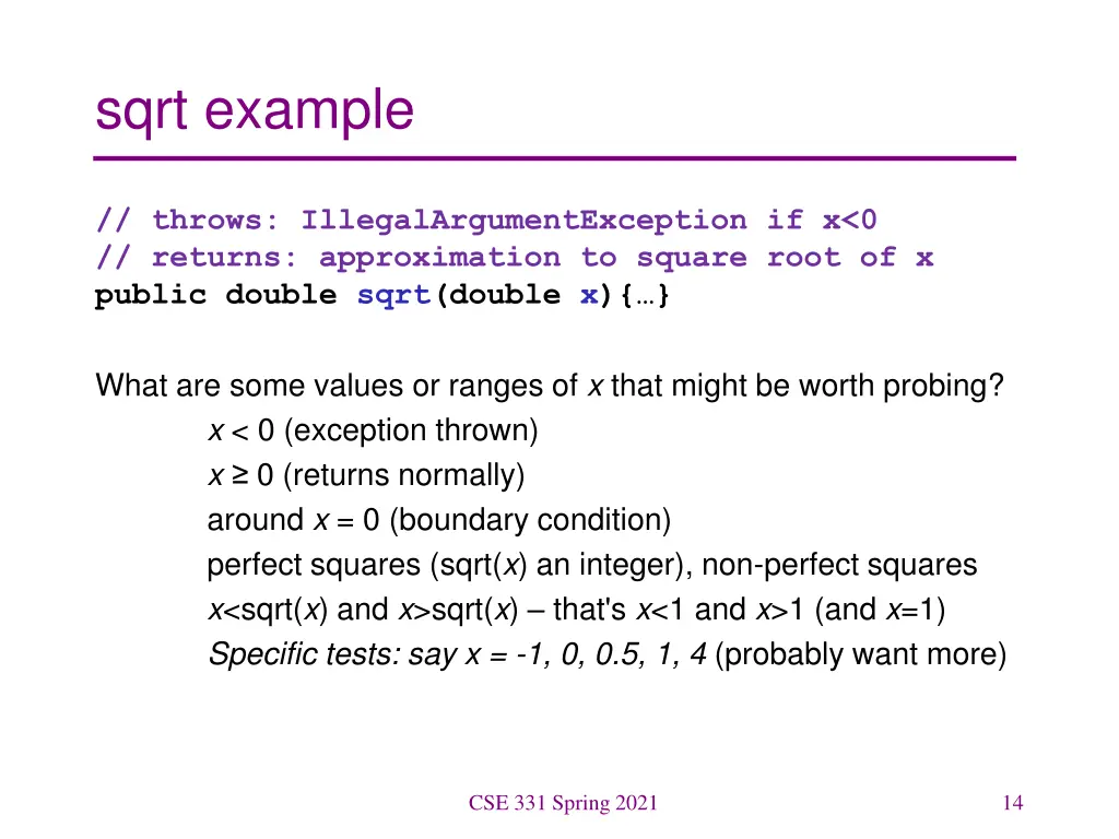 sqrt example