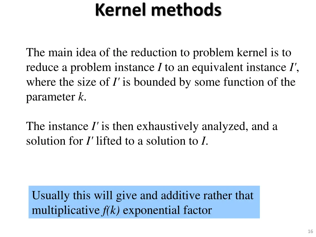 kernel methods