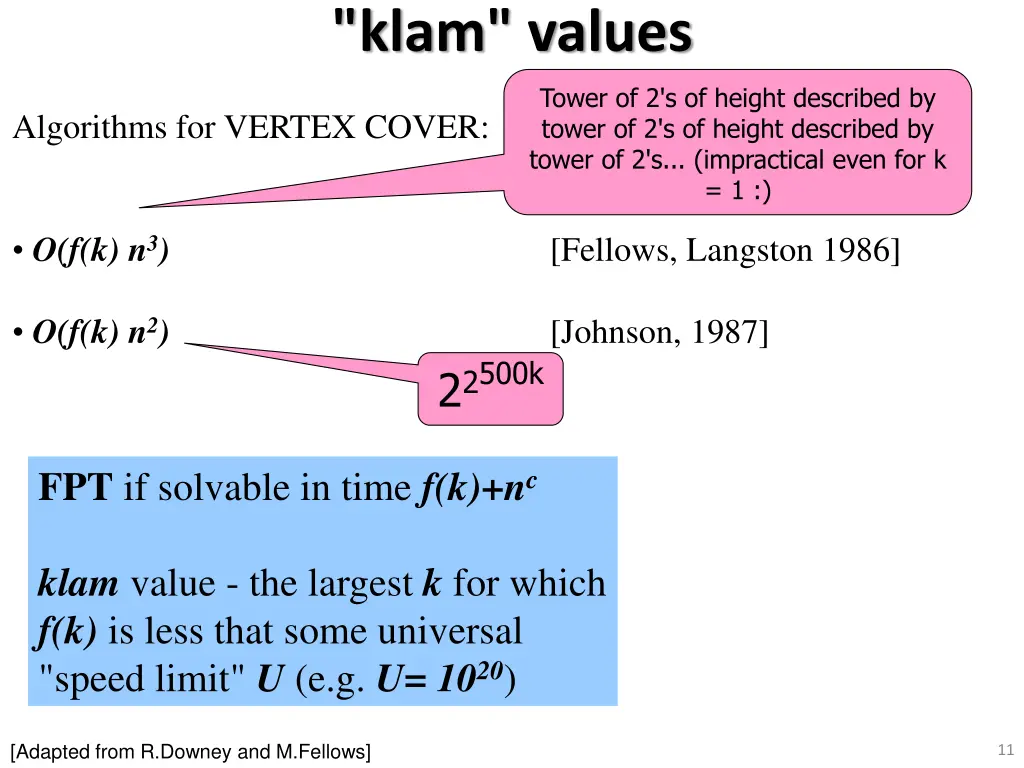 klam values