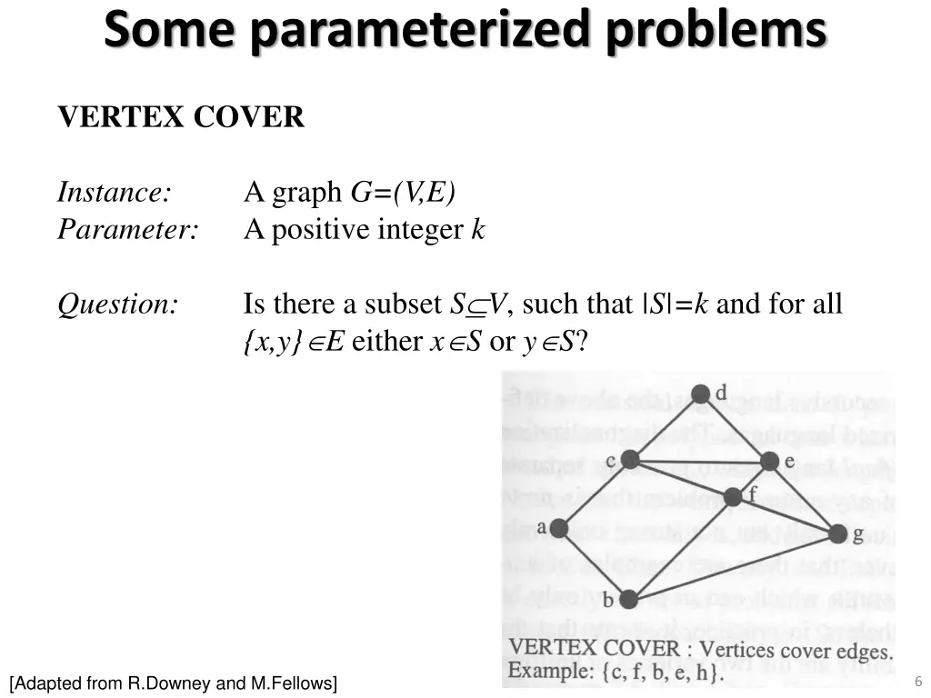 some parameterized problems