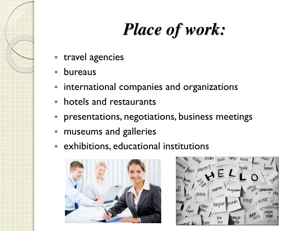 place of work
