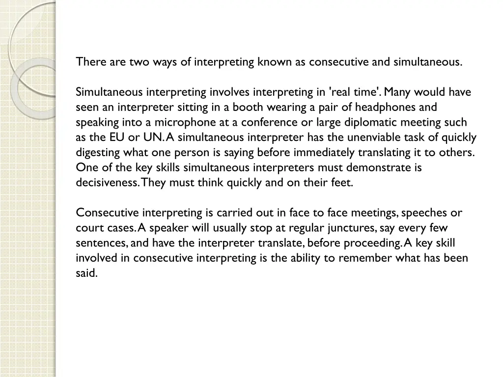 there are two ways of interpreting known