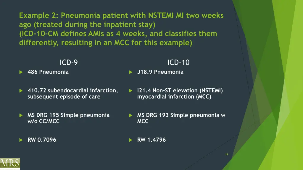 example 2 pneumonia patient with nstemi