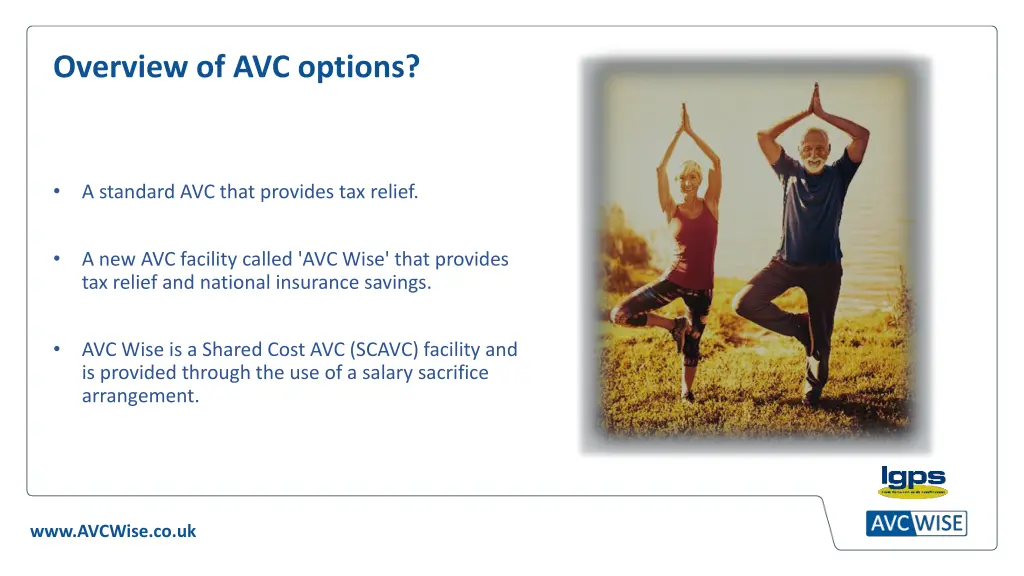 overview of avc options