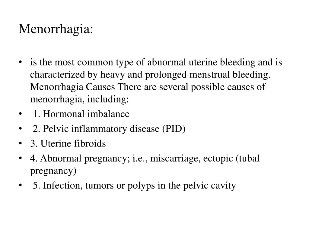 menorrhagia