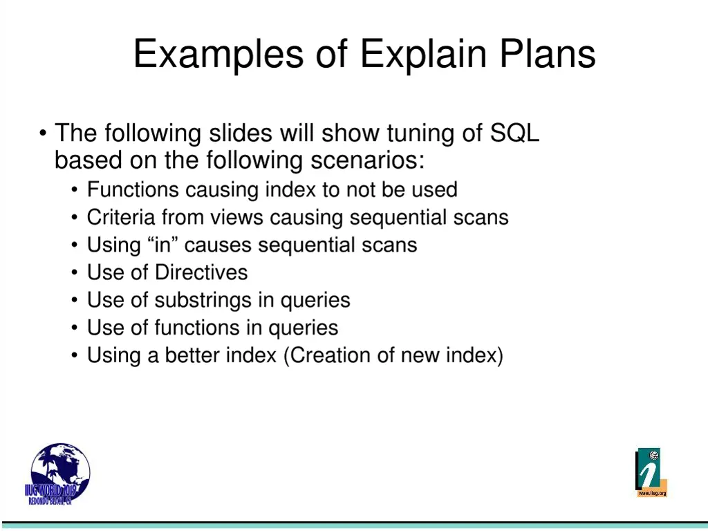 examples of explain plans