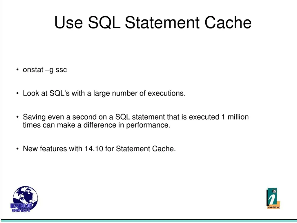 use sql statement cache