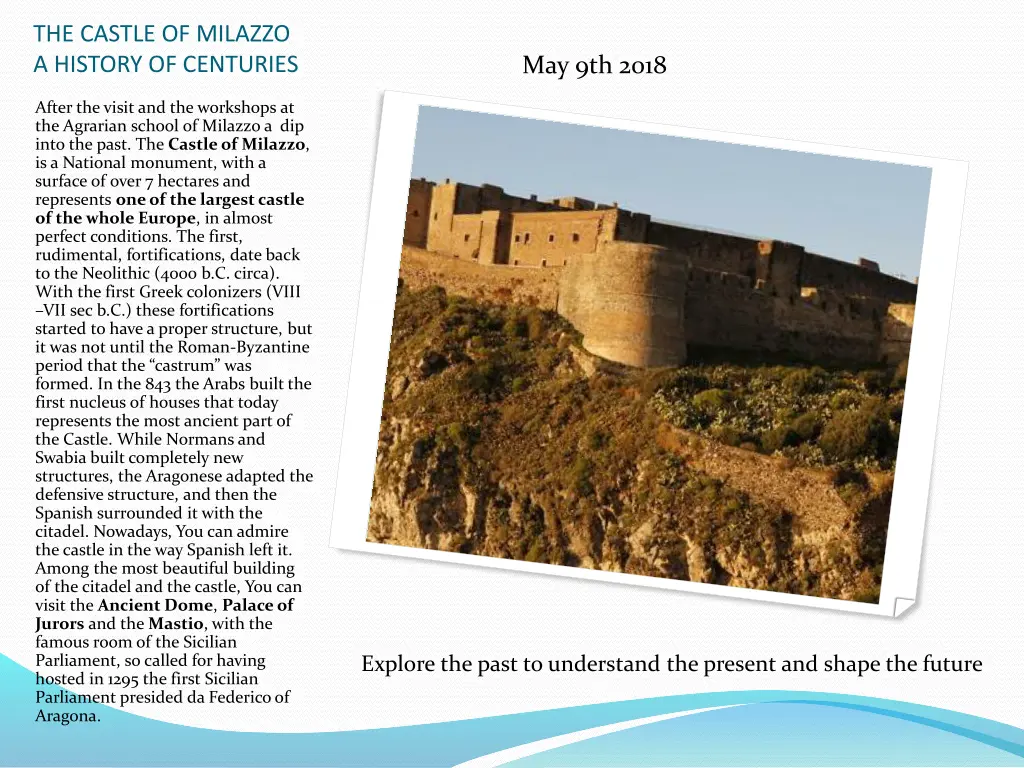 the castle of milazzo a history of centuries