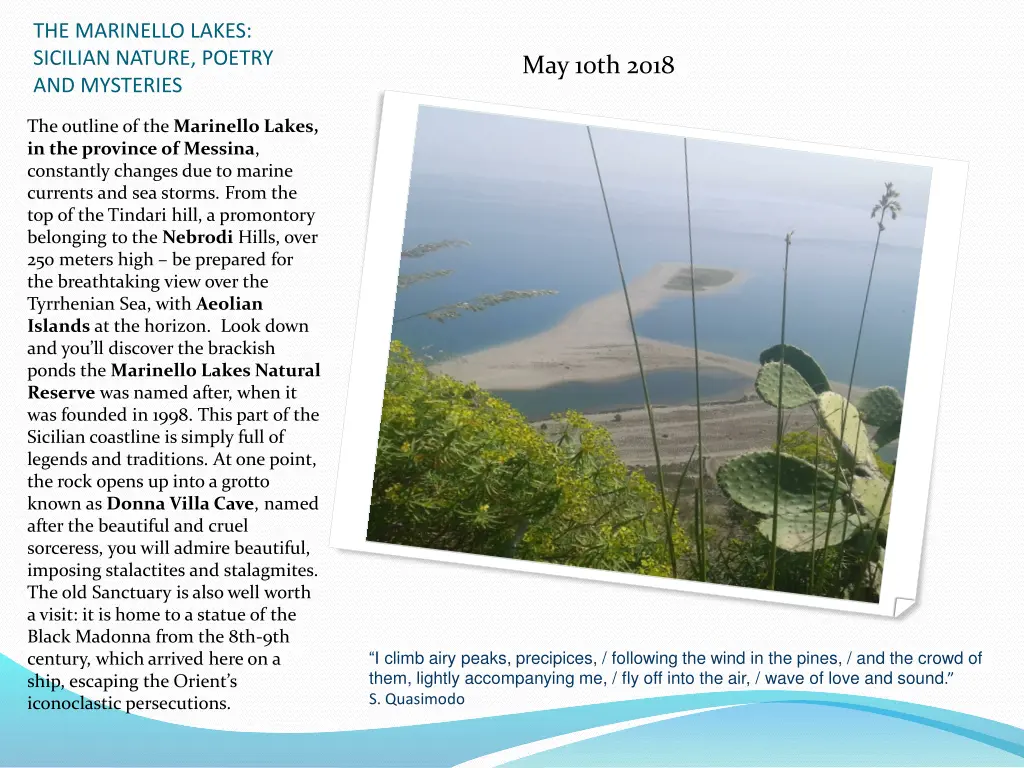 the marinello lakes sicilian nature poetry