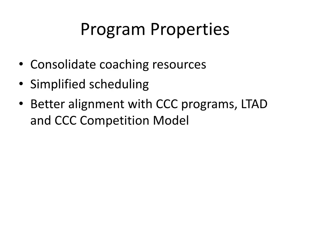program properties