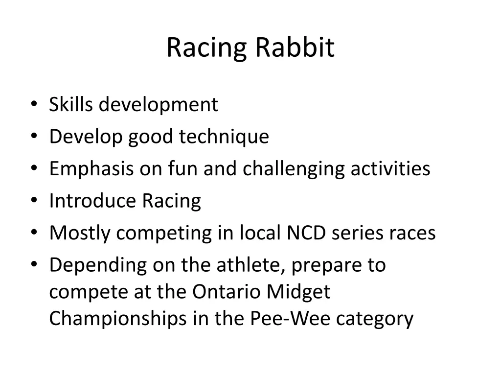 racing rabbit