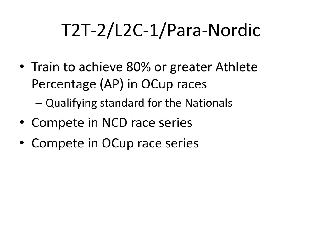 t2t 2 l2c 1 para nordic