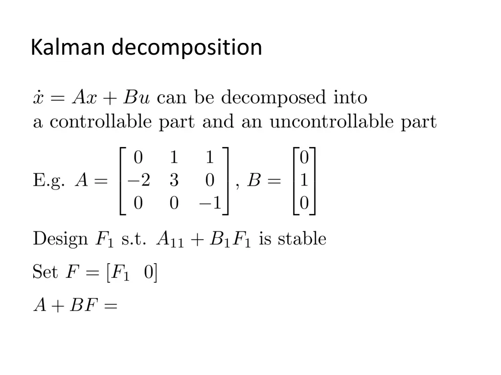 kalman decomposition 3