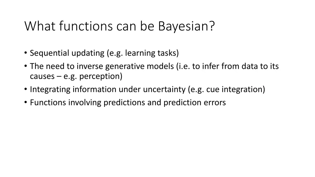 what functions can be bayesian