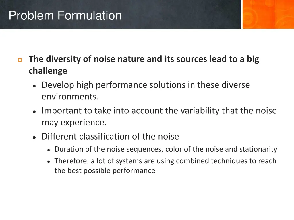 problem formulation