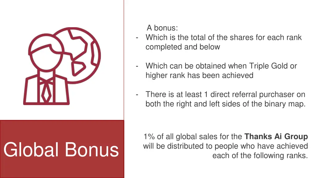a bonus which is the total of the shares for each