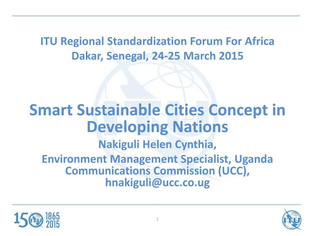 itu regional standardization forum for africa