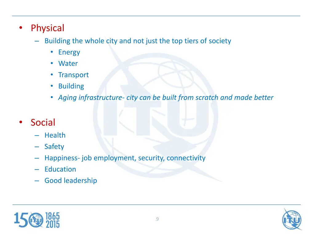physical building the whole city and not just