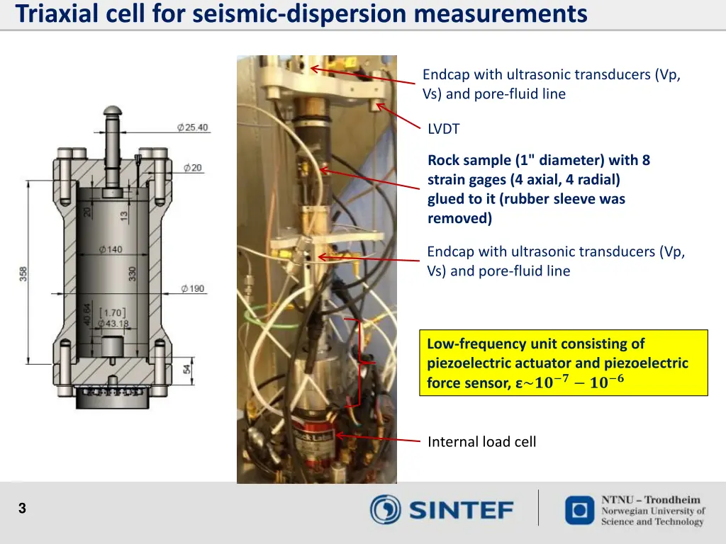 triaxial cell for seismic dispersion measurements 1