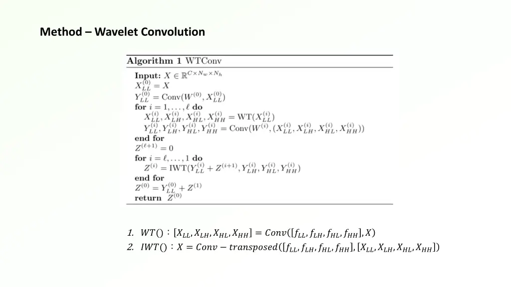 method wavelet convolution