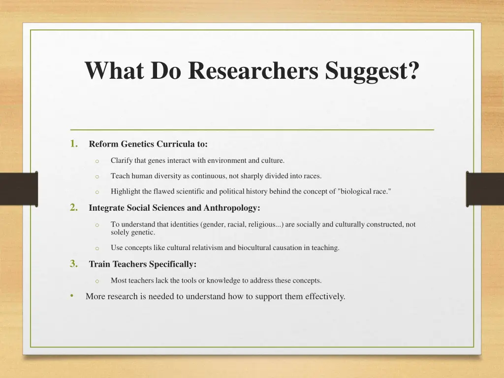 what do researchers suggest