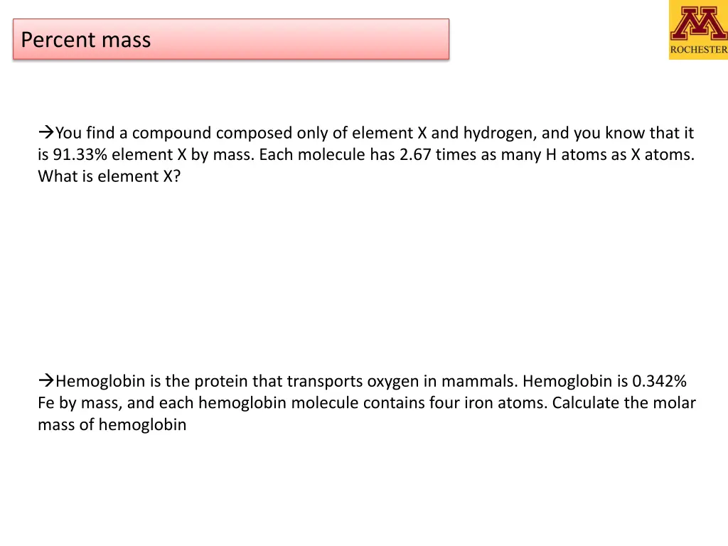 percent mass