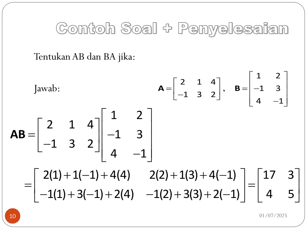 contoh contoh soal 1