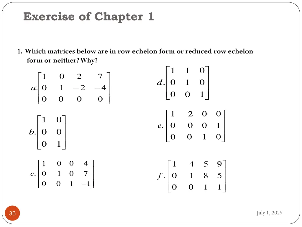 exercise of chapter 1