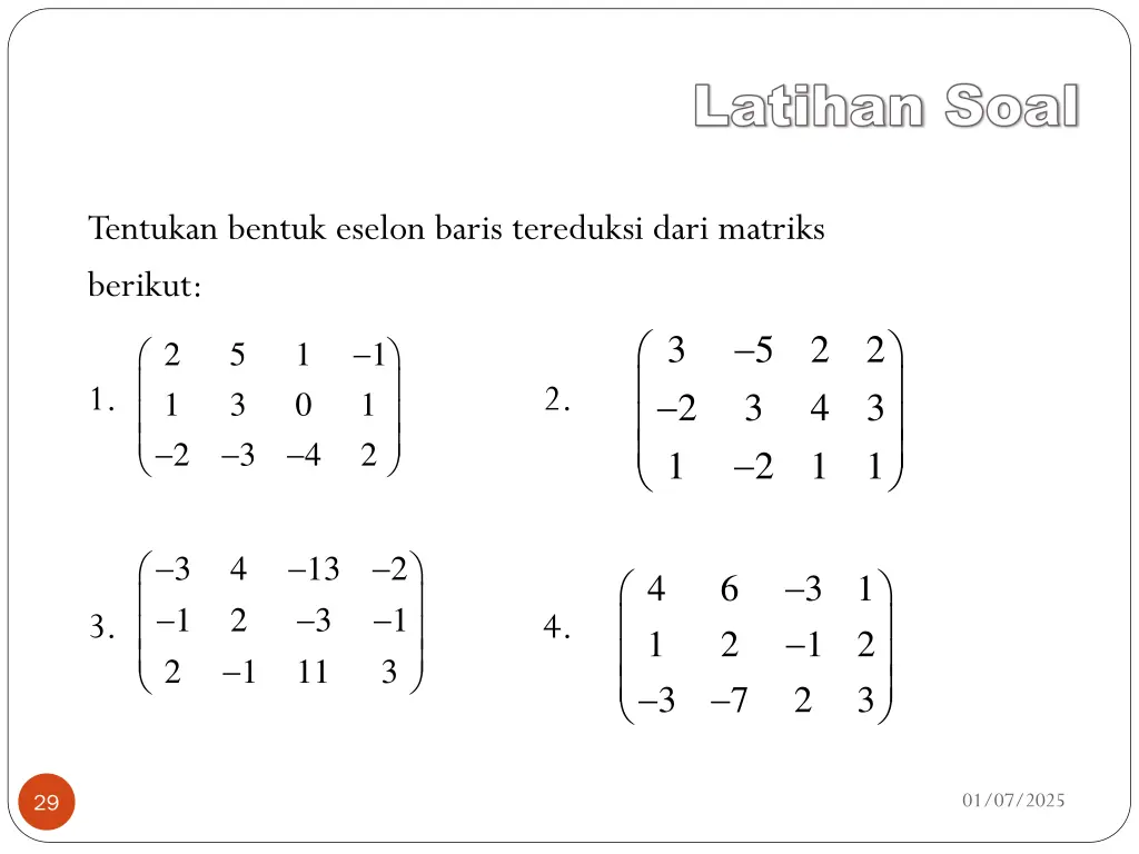 latihan latihan soal 2