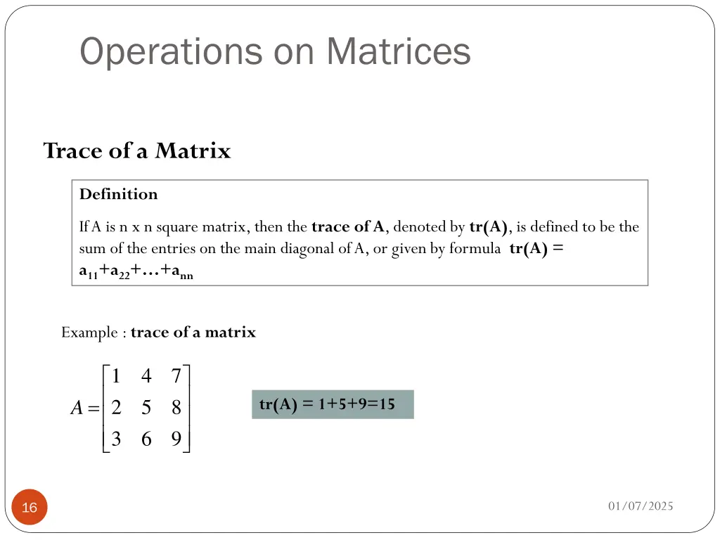 operations on matrices 2