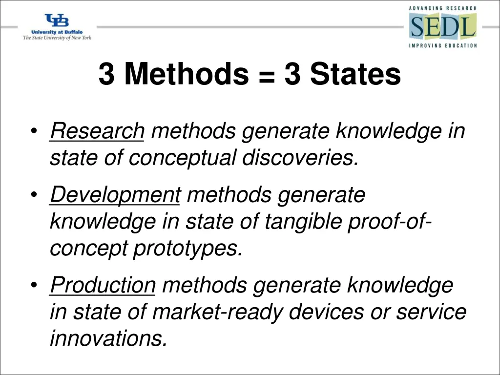 3 methods 3 states