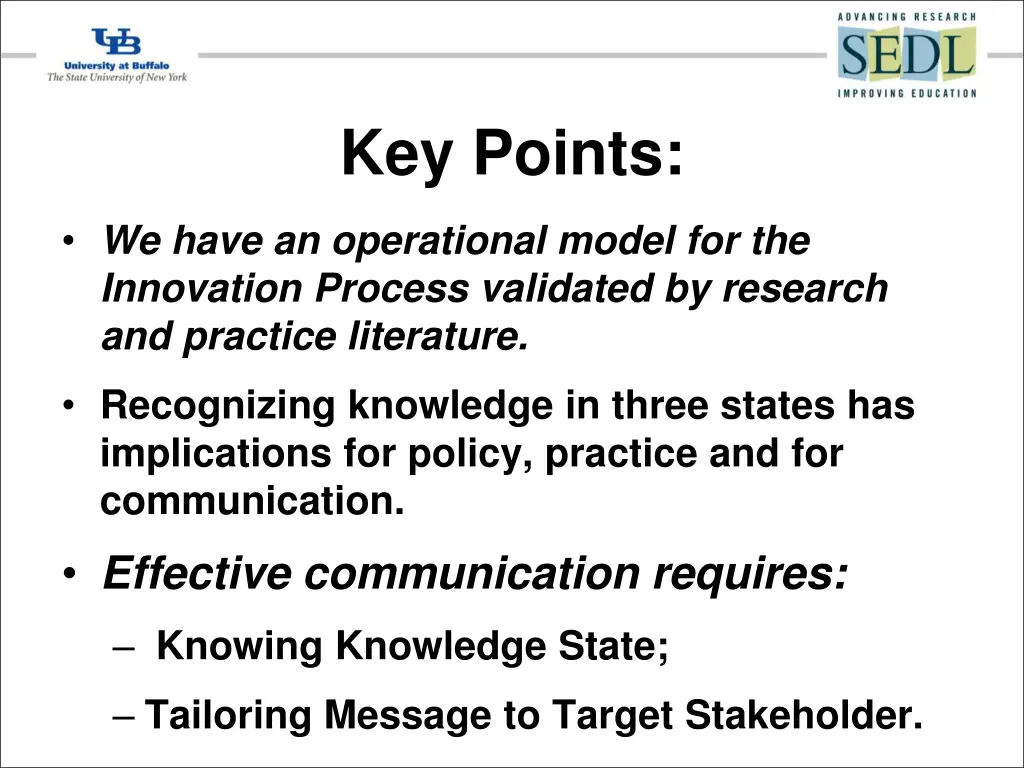 key points