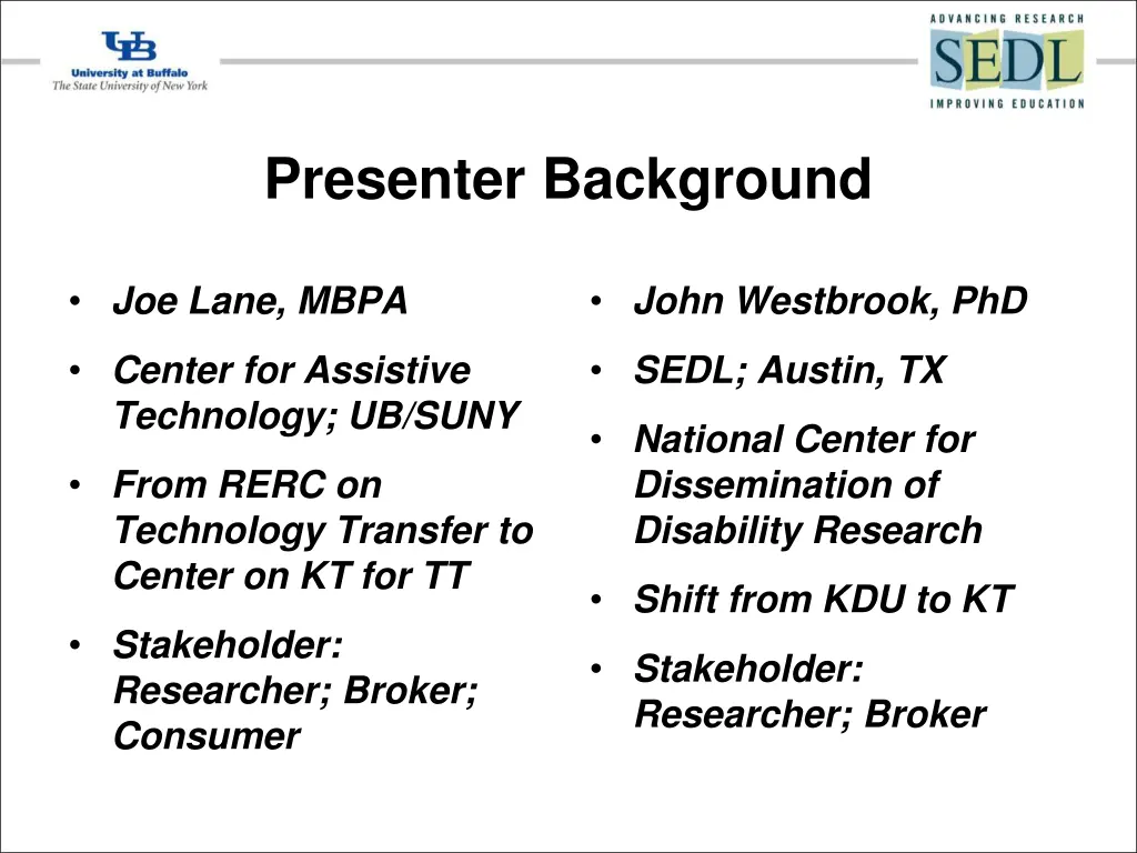 presenter background