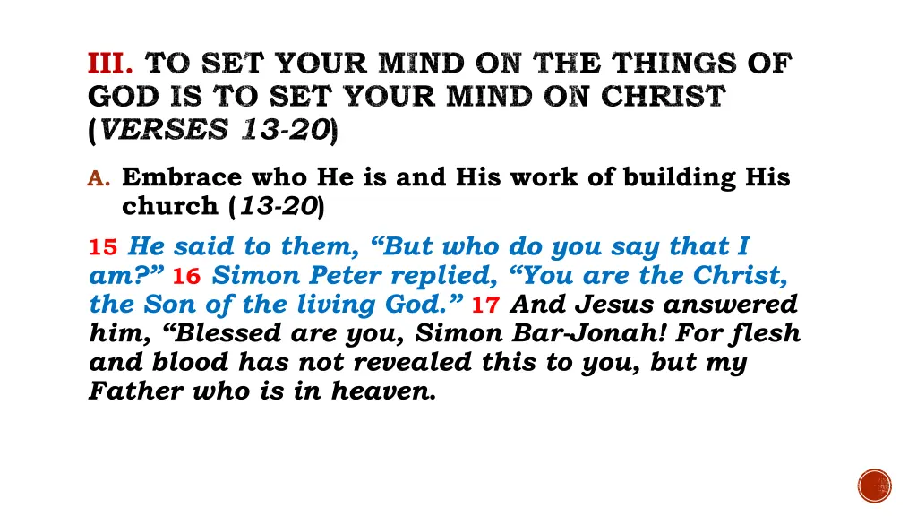 iii to set your mind on the things 1