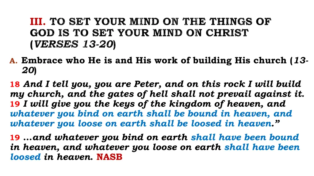 iii to set your mind on the things 6