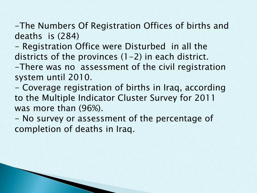 the numbers of registration offices of births