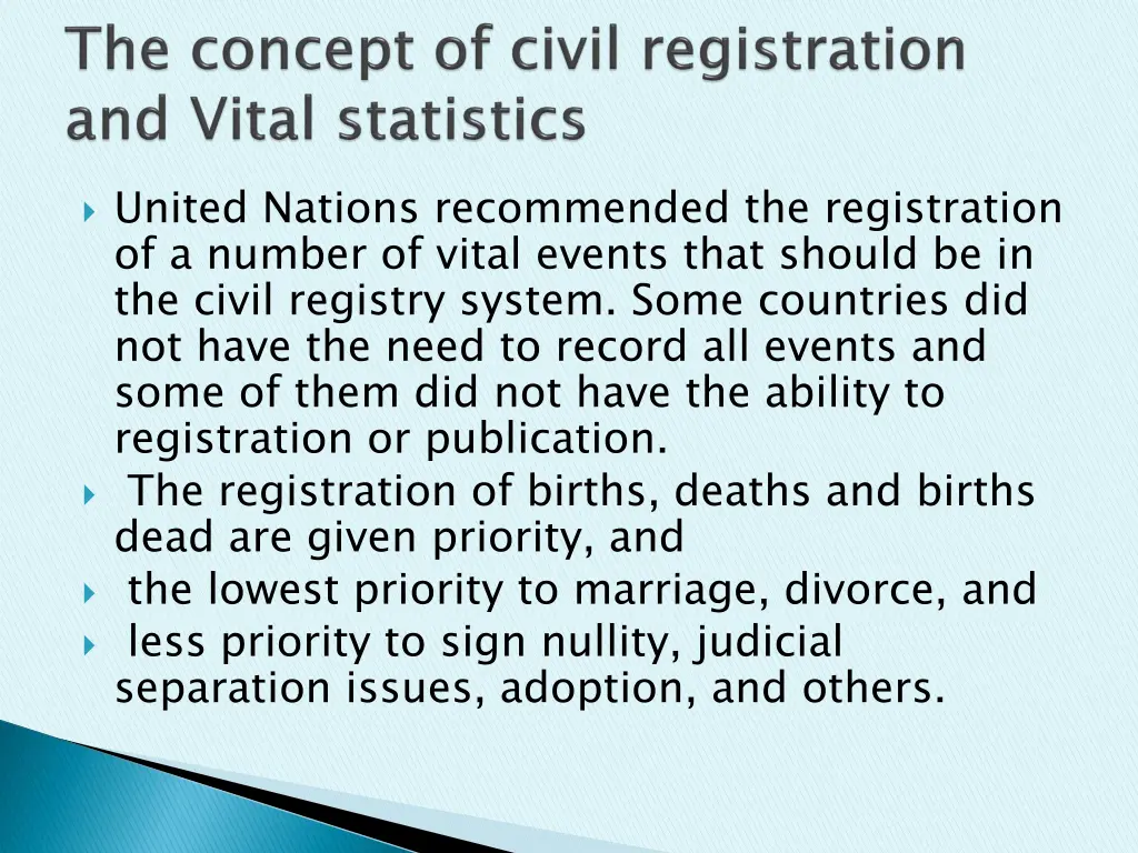 united nations recommended the registration