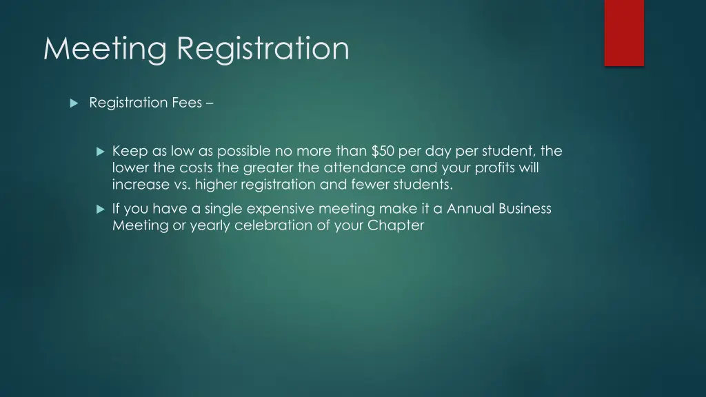 meeting registration